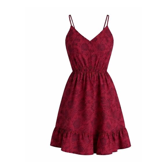 Kimchi Blue Dresses & Skirts - Kimchi Blue Red Floral Mini Dress Womens XS Small Fit Flare Boho